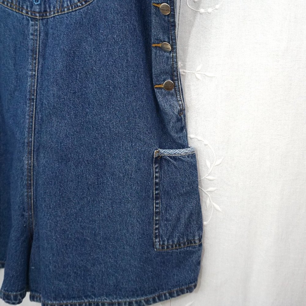 Vintage Basic Editions 90's Denim Shorteralls Euc - image 3
